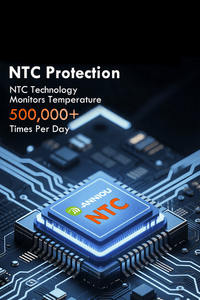 NTC protection technology on a circuit board with Anniou branding.