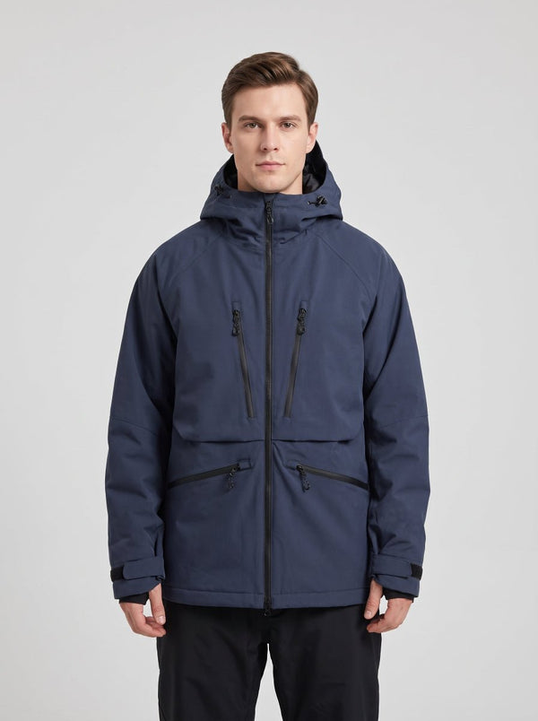 #navy Men's Waterproof Snowboard Jacket