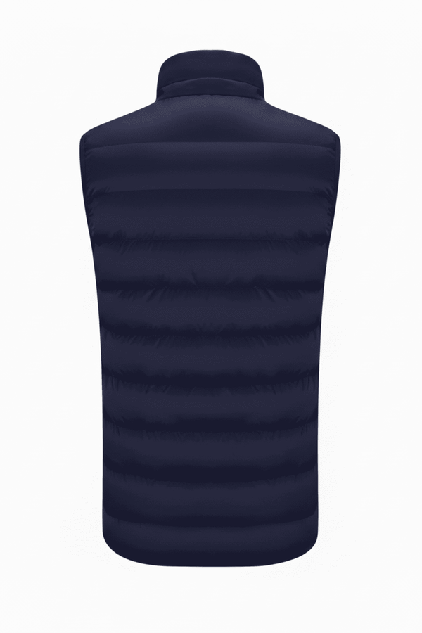 navy puffer vest for men