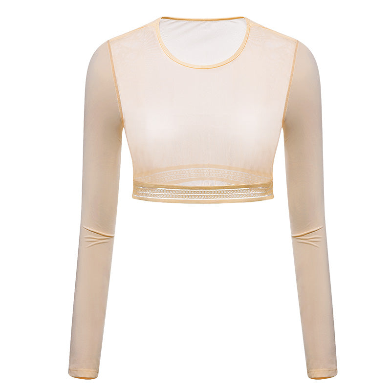 nude upf50 golf mesh layering top