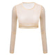nude upf50 golf mesh layering top