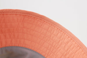 #orange UPF50 Color Block Kids Bucket Hat of inner brim detail