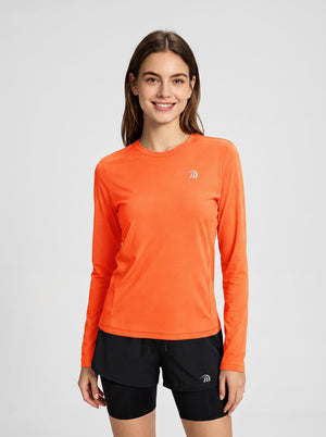 #orange Women's Long Sleeve Fitness T-Shirt