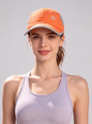 #orange quick dry sports cap