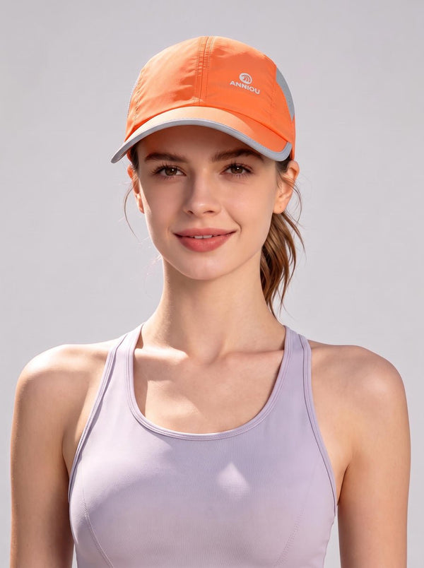 #orange quick dry sports cap