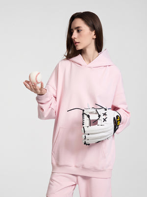 #pink Heavyweight Plain French Terry Hoodie