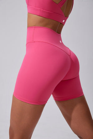 #pink Scrunch Bum Workout Shorts