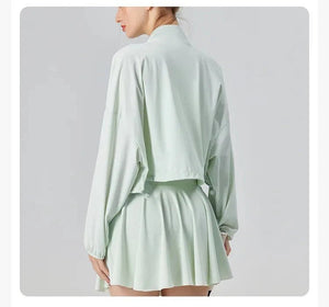 pink UPF50+ Cropped Sport Jacket back
