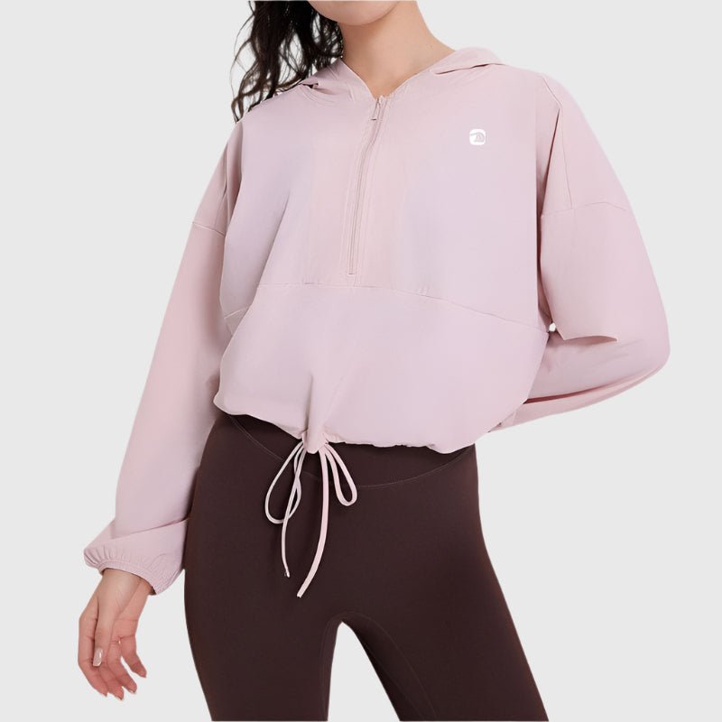 pink UPF 50+ Cropped Hoodie
