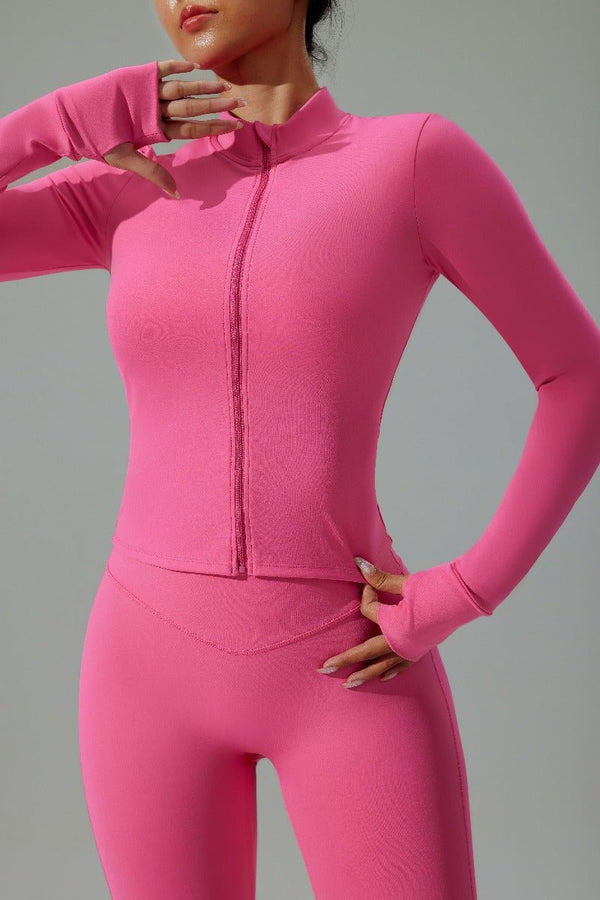 #pink UPF 50+ Slim Fit Sports Jacket 