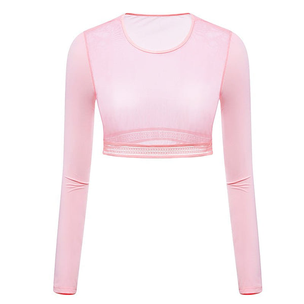 #pink upf50 golf mesh layering top