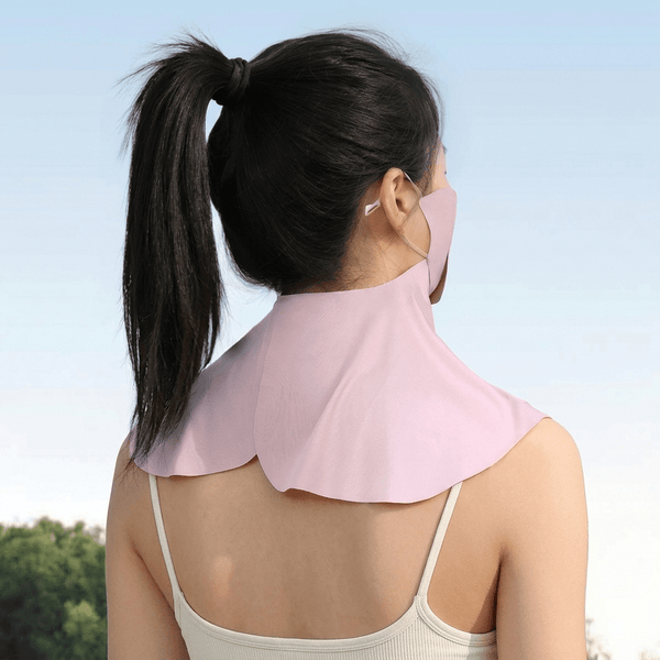 #pink upf50 Face Cover of back view