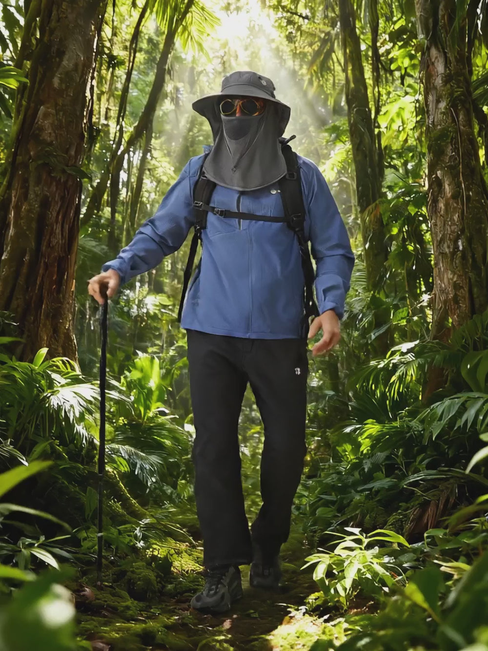 UPF 50+ Fishing Hat with Face Protection