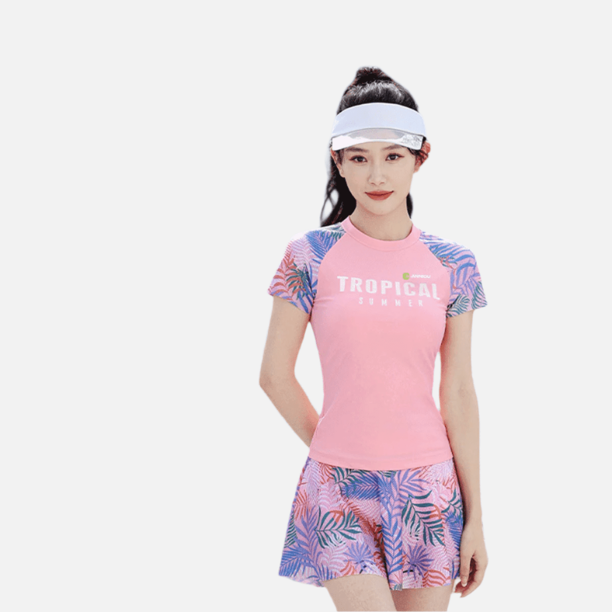 Printed Two - Piece Swim Skirt Set - Sidiou Group
