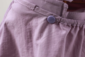#purple Sun Hat of button detail