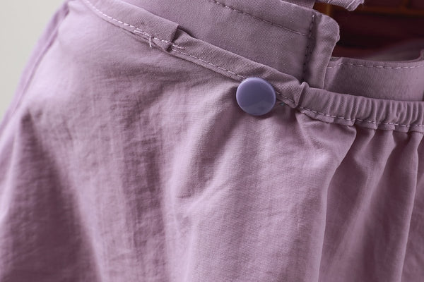 #purple Sun Hat of button detail