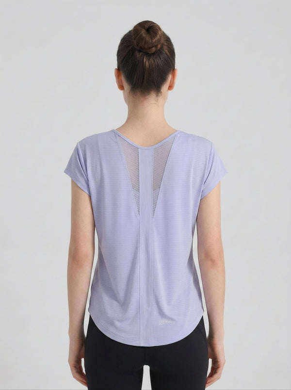 #purple back of Women's Cooling Mesh T‑Shirt