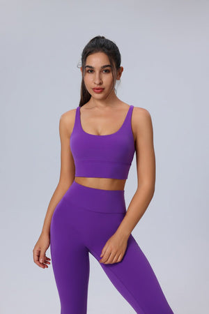 #purple Sports Bra and leggings
