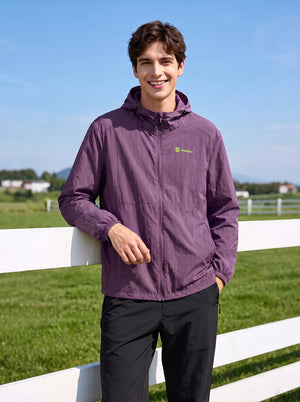 #purple water repellent UPF50 Sun Jacket