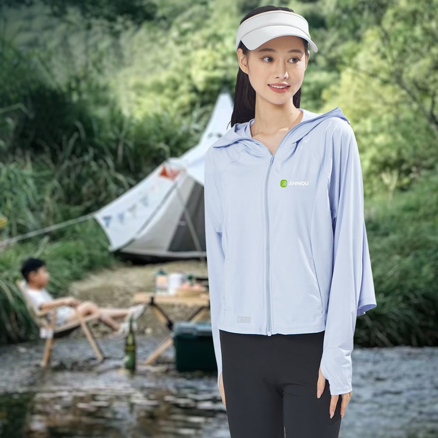 Raw Yarn Hooded Sun Protection Jacket - Sidiou Group