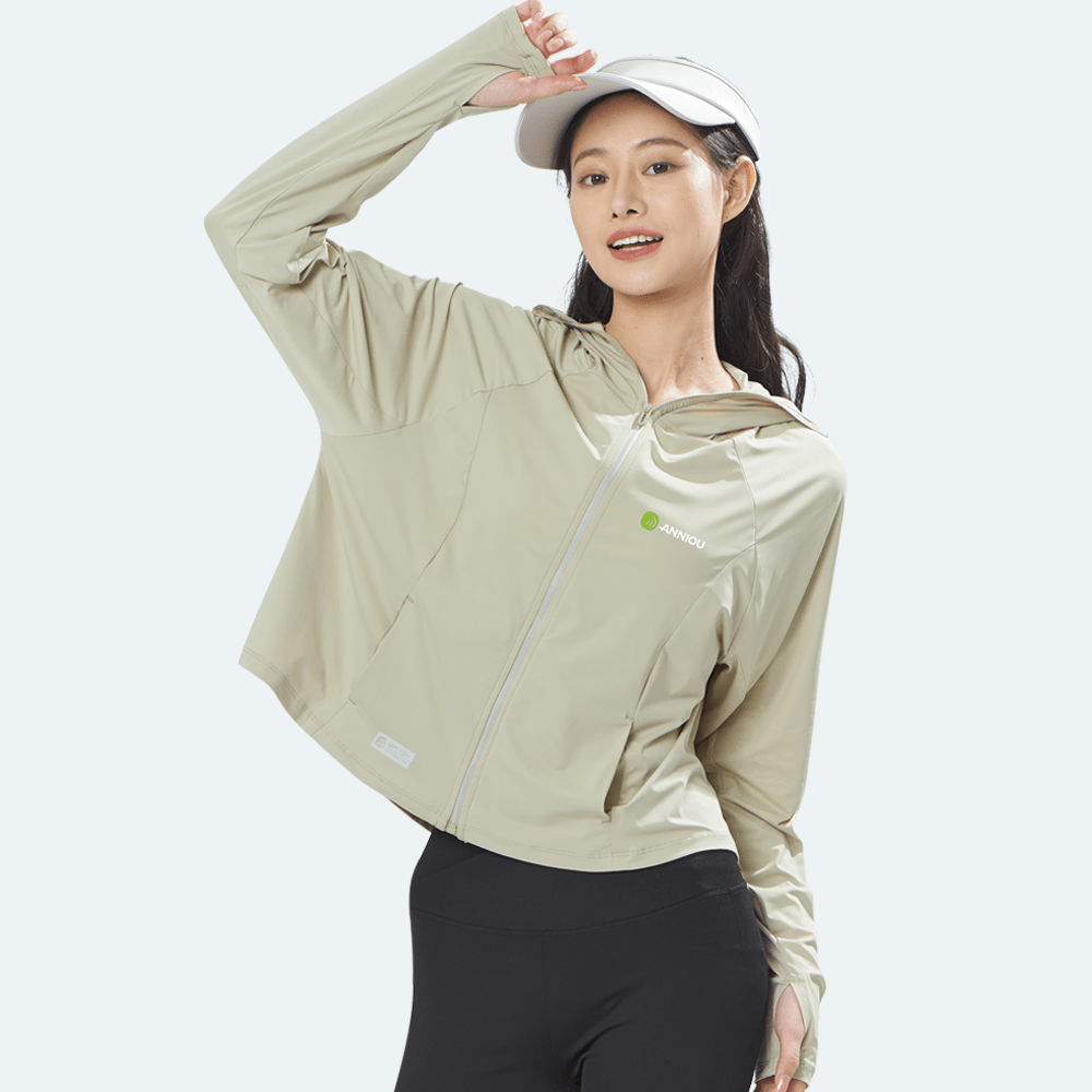 Raw Yarn Hooded Sun Protection Jacket - Sidiou Group