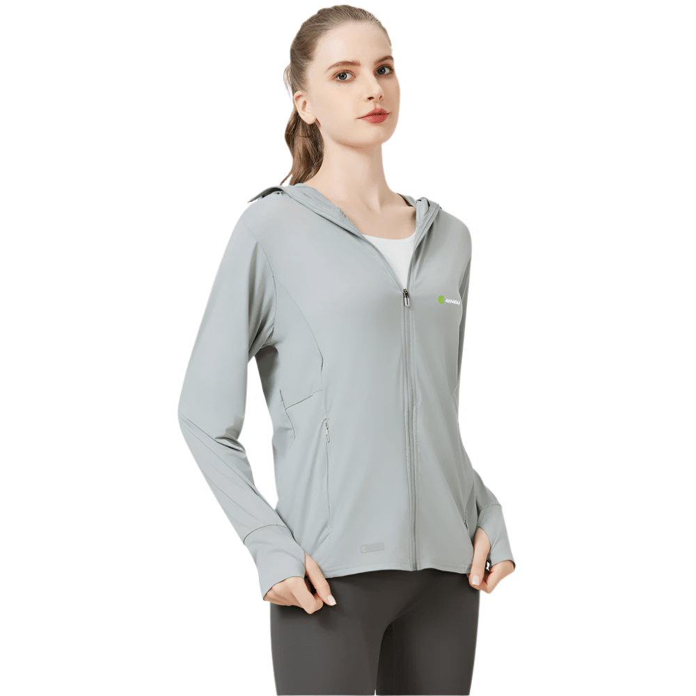 Raw Yarn Ice Silk Hooded Sun Protection Jacket - Sidiou Group