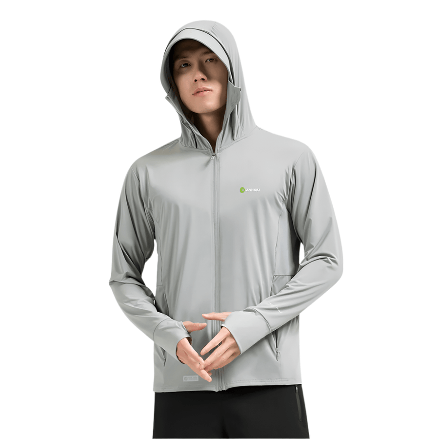 Raw Yarn Ice Silk Hooded Sun Protection Jacket - Sidiou Group