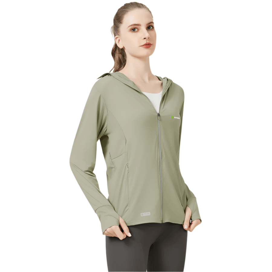 Raw Yarn Ice Silk Hooded Sun Protection Jacket - Sidiou Group