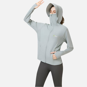 Raw Yarn Ice Silk Hooded Sun Protection Jacket - Sidiou Group