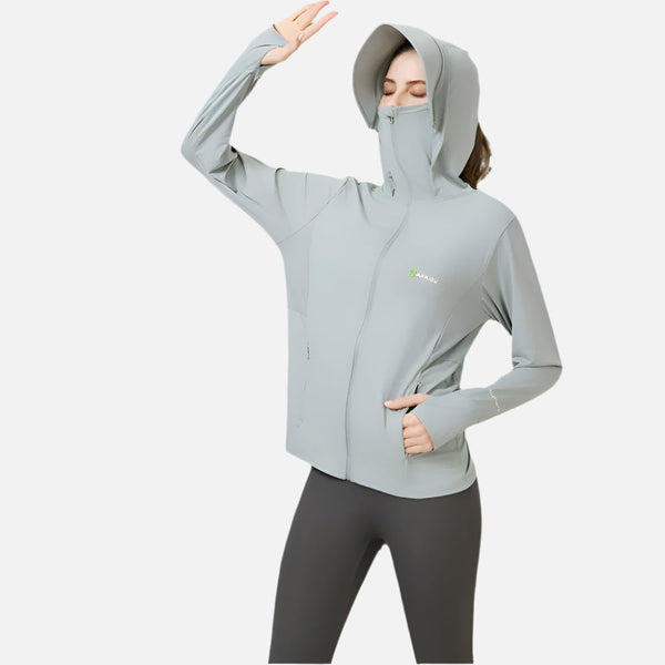 Raw Yarn Ice Silk Hooded Sun Protection Jacket - Sidiou Group