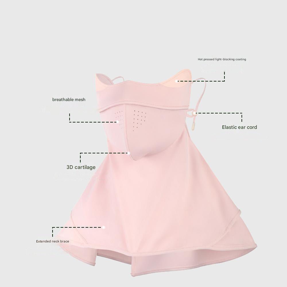 Womens Raw Yarn UV Face Cover UPF 50+ Functions