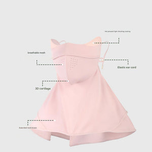 Womens Raw Yarn UV Face Cover UPF 50+ Functions
