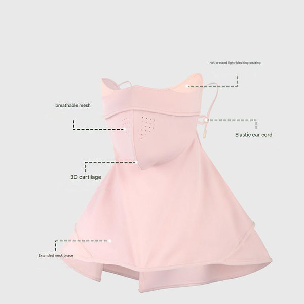 Womens Raw Yarn UV Face Cover UPF 50+ Functions