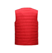 red Heated V Neck Vest back