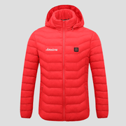 Red Anniou Single Button Heated Down Jacket