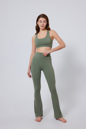 #sagegreen Asymmetric Sports Bra and leggings