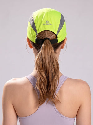 #sandgreen back view of quick dry sports cap