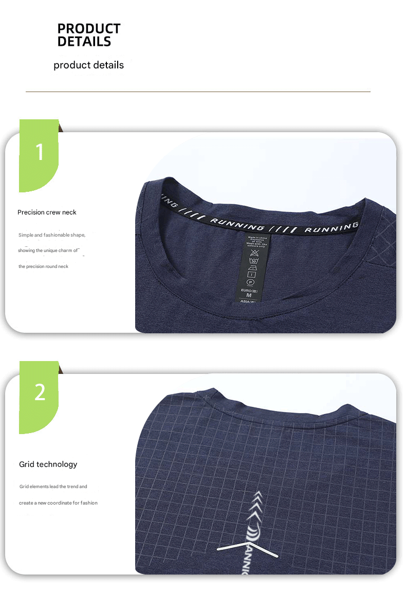 Short - Sleeved Breathable Running T-shirts - Sidiou Group
