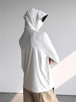 side of #ivory womens Breathable UPF50 UV Protection Jacket