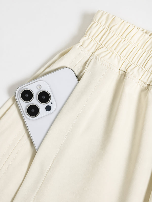 side pocket design of #ivory Quick Dry Split Shorts