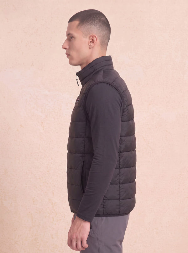 Men's Black Quilter Heated Puffer Vest side view