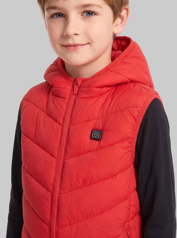 single button heated gilet
