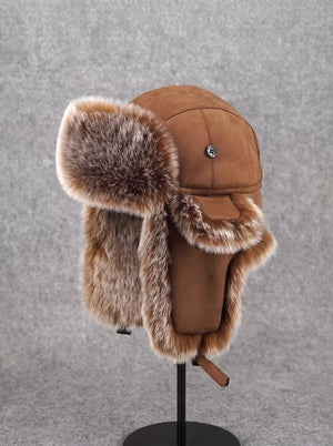 #Brown Ear Protecting Cold Weather Hat