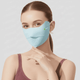 Light Blue Seamless Sun Protection Mask 