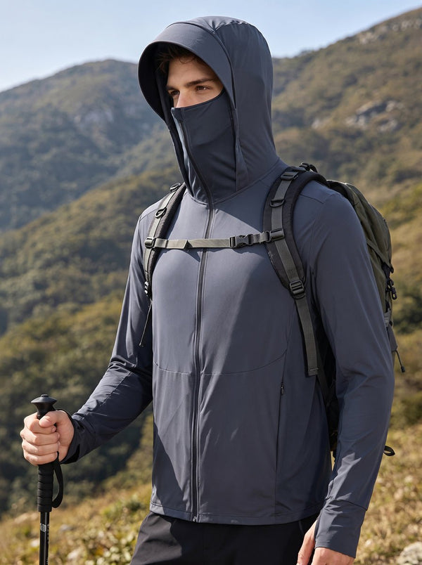 #slateblue Mens Cooling Sun Jacket UPF50