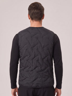  #black slim fit men's heated thermal gilet