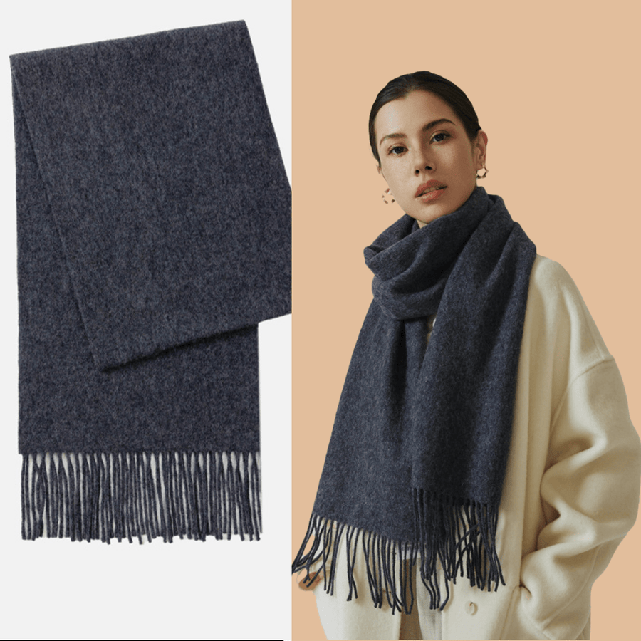 Solid Color Thick Wool Scarf - Sidiou Group