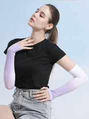 Sun Protection Ice Silk Color Gradient Uv Arm Sleeves - Sidiou Group