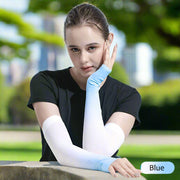 Sun Protection Ice Silk Color Gradient Uv Arm Sleeves - Sidiou Group