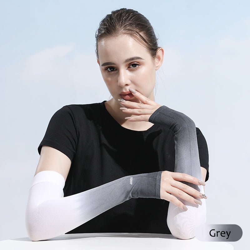 Sun Protection Ice Silk Color Gradient Uv Arm Sleeves - Sidiou Group